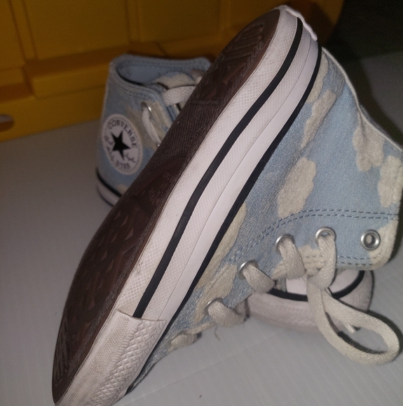 Converse Blue and White High-Top Sneakers - Picture 4 of 6